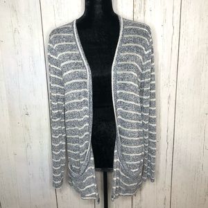 American Rag Blue/Cream striped Cardigan